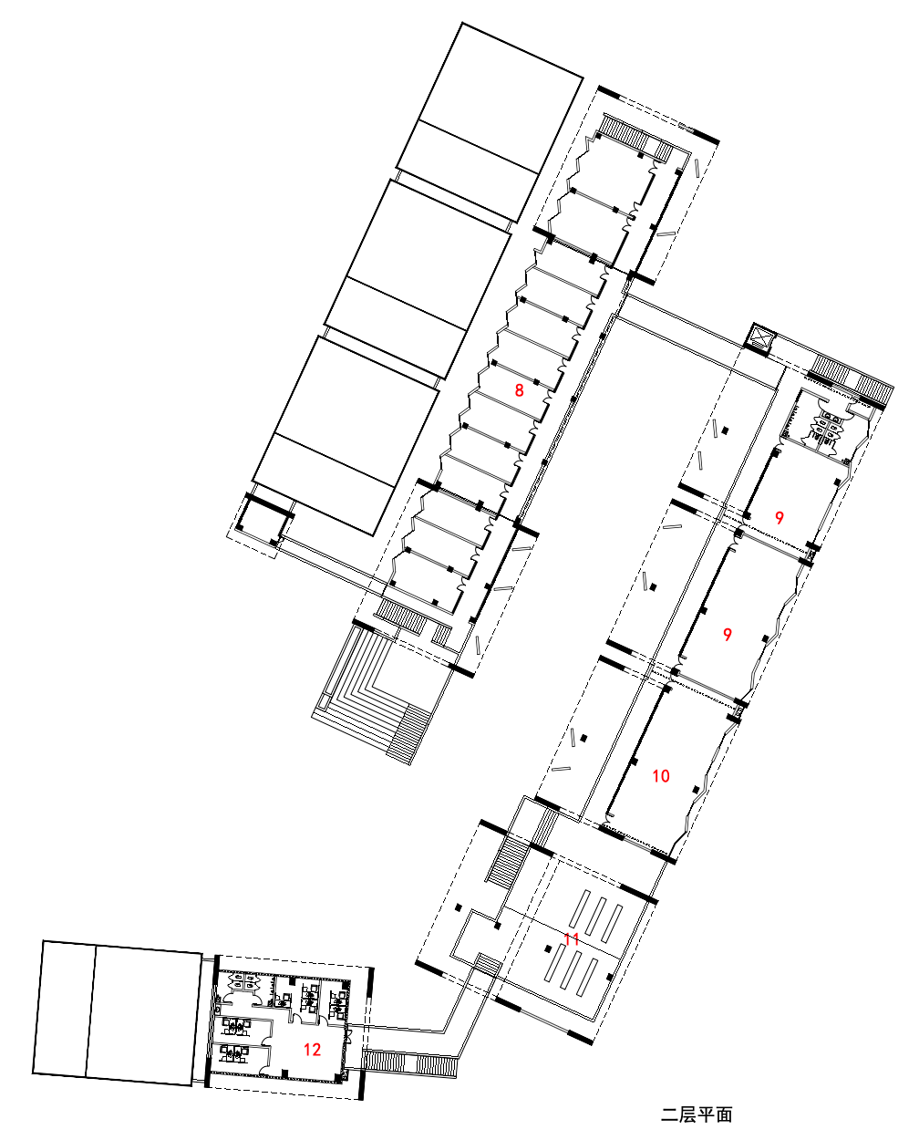 二層平面圖剖面圖動線分析圖剖軸測圖項目信息建築設計:地方工作室