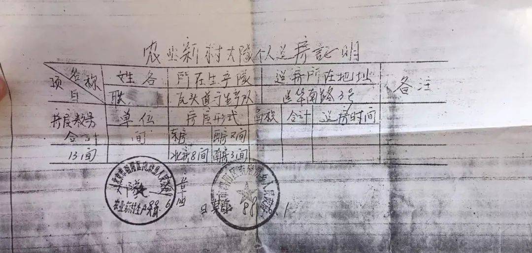 某居民当时拆迁前原住处的私产证明复印件/受访者供王先生告诉记者，1996