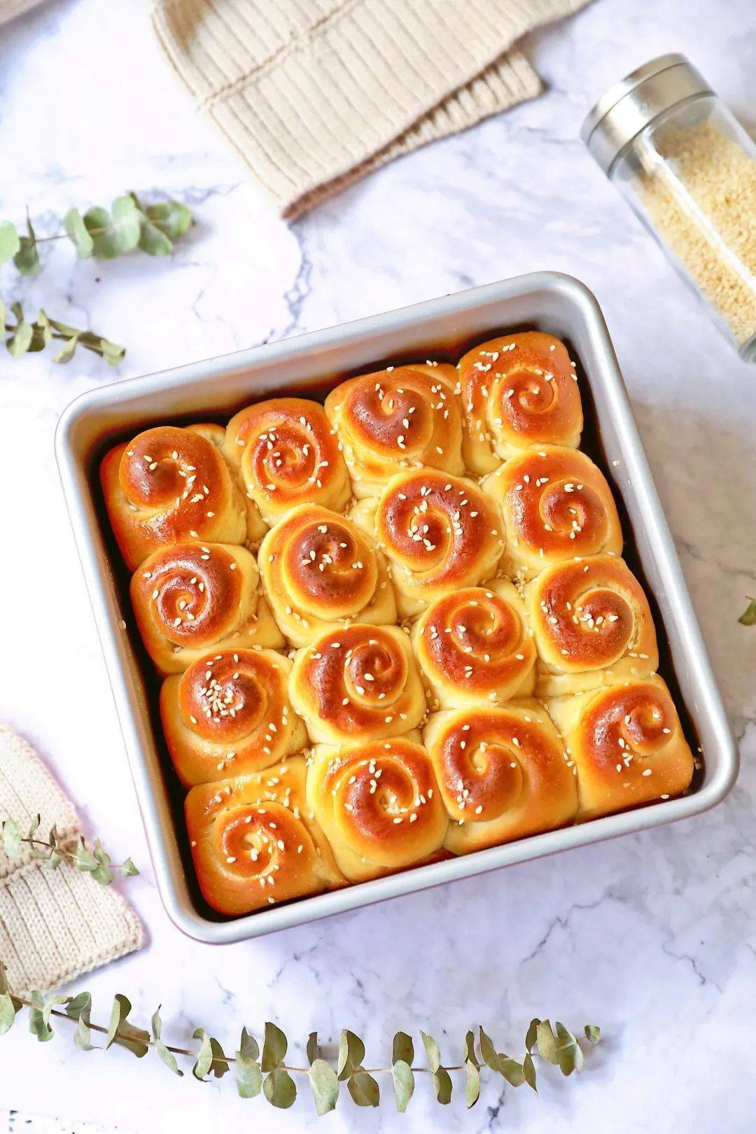 学厨烘焙▏香甜浓郁蜂蜜小餐包wk98198寸加高正方盘