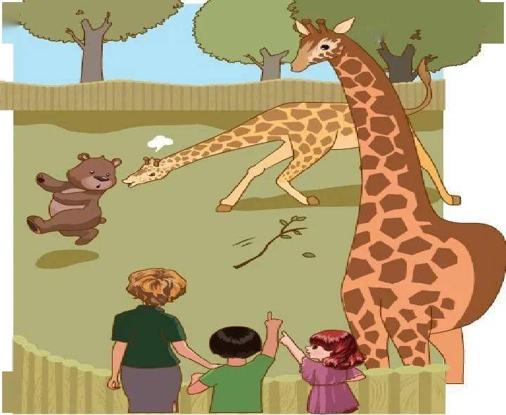 在动物园里,我们会把同一种类的动物放在一个区,熊本身是不属于长颈鹿