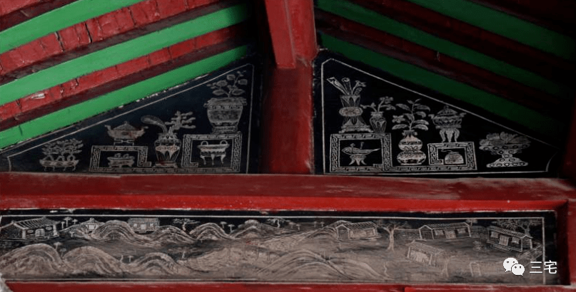 百科象眼古建筑中呈直角三角形的部位