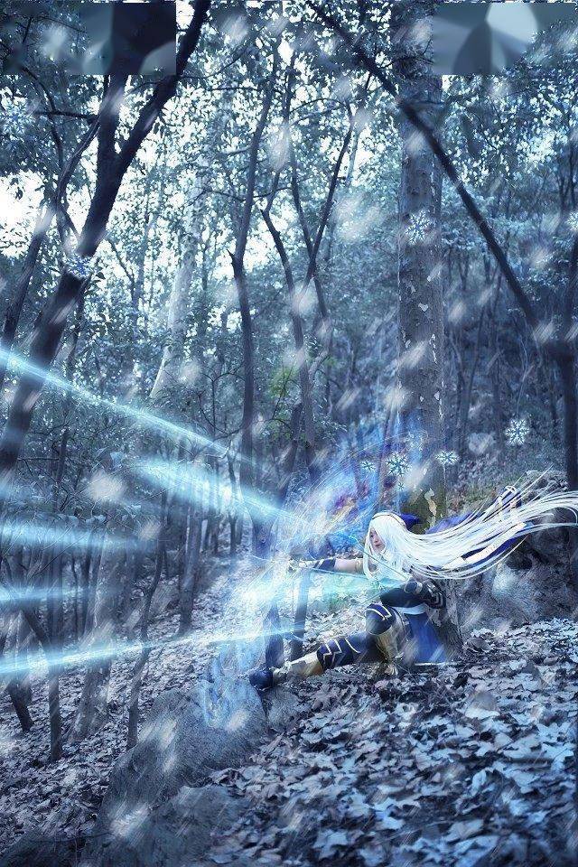 寒冰射手艾希cosplay一个部族一个民族一个弗雷尔卓德