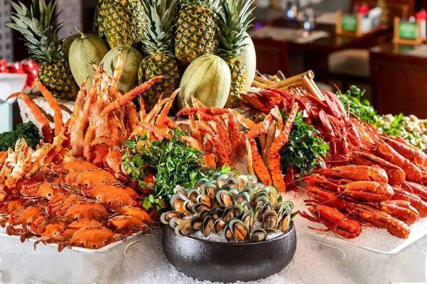 广州香格里拉无限量龙虾海鲜自助晚餐周六不加收061599住豪华房送