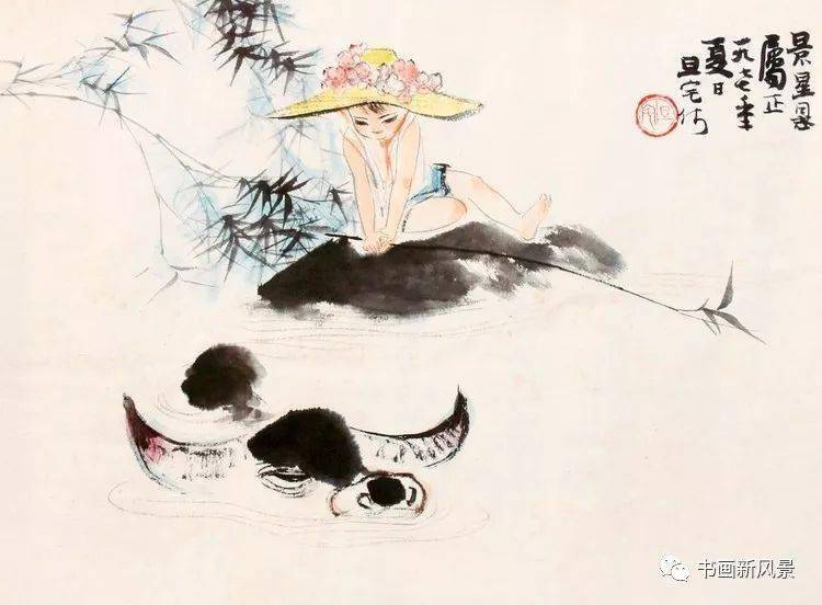 海派名家刘旦宅的牛画