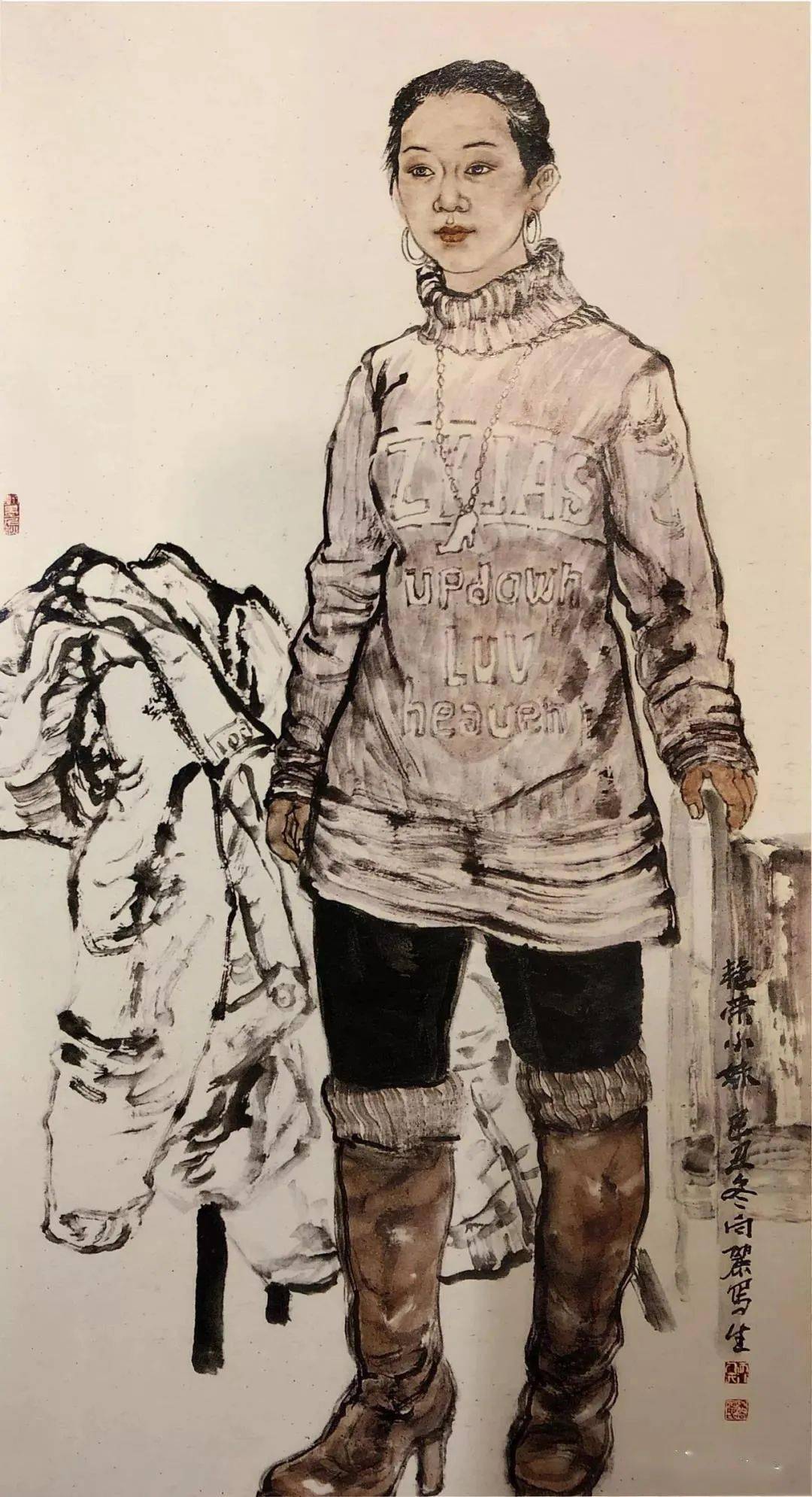 校考秘籍从国画人物的笔墨中学习素描全身像对画面整体的把控