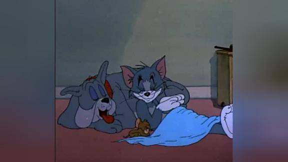猫和老鼠汤姆杰瑞斯派克三兄弟在一起睡觉