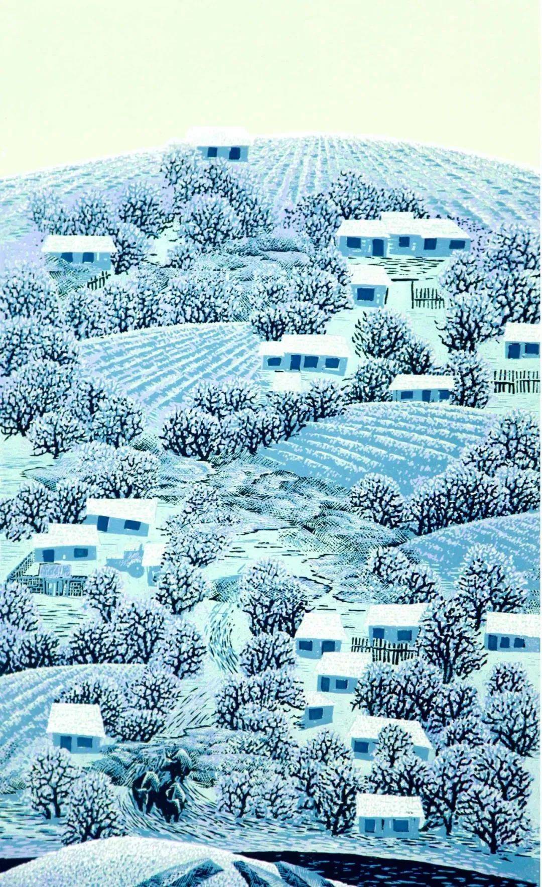 冬韵北大荒之美61版画一