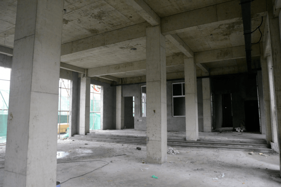 预计五月交付使用巢湖这所学校教学楼主体工程完工