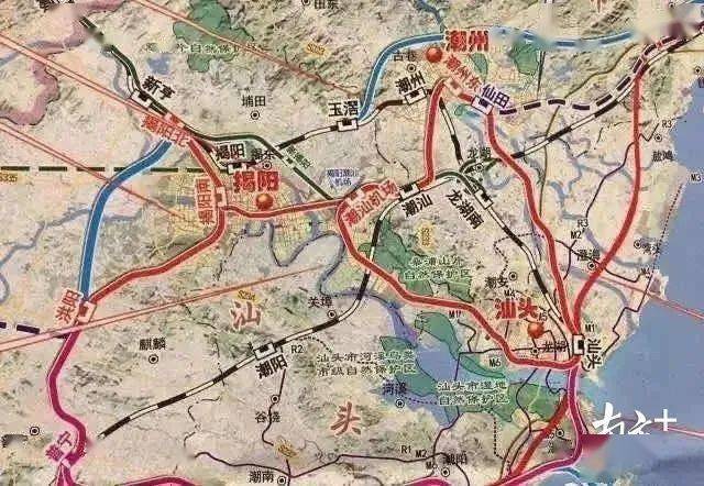 潮汕高铁规划线路图图片