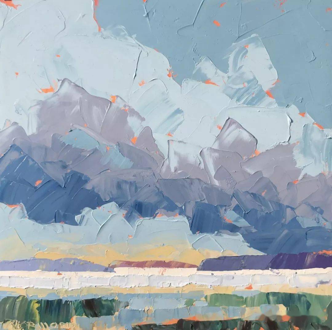 用刮刀铺成的色块,引起极度舒适