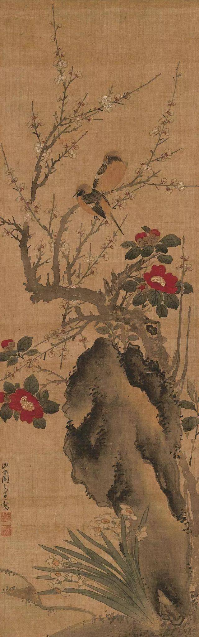 周之冕写意花鸟,意态生动!_古代