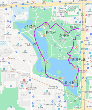 深圳荔枝公园地图图片