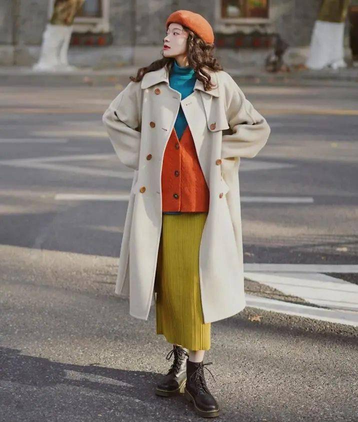 冬季大火的复古暖色系穿搭好看洋气新年圣诞这么穿就对