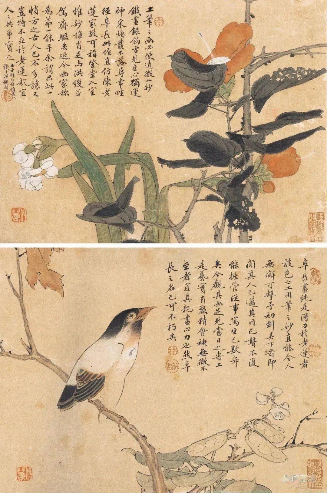 任薰花鸟画欣赏图片