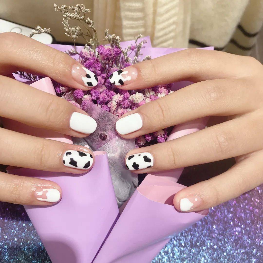 牛年必做奶牛纹美甲啦可甜可酷