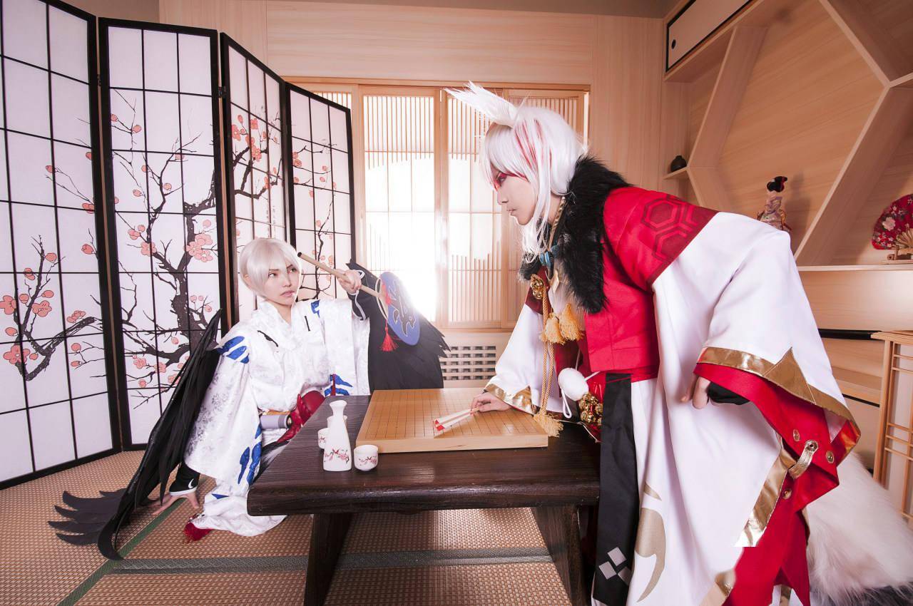 阴阳师手游妖狐x大天狗cosplay