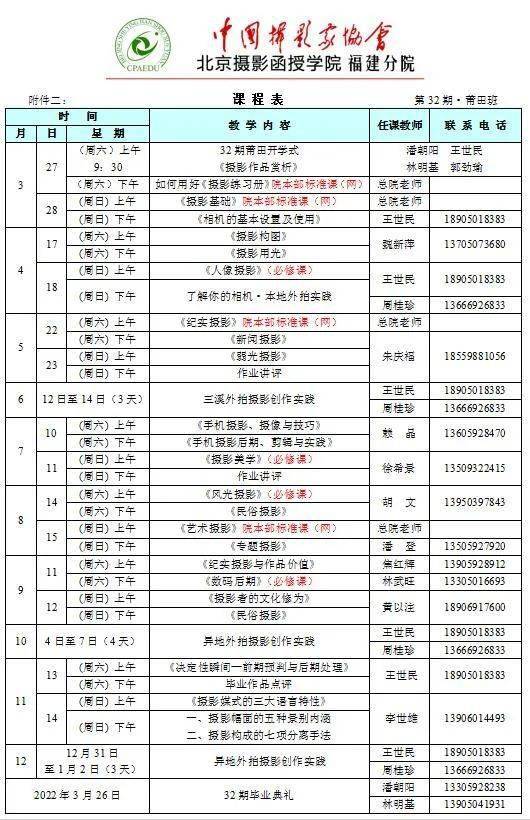 北京摄影函授学院福建分院第32期莆田班亚新体育开始招生(图4)