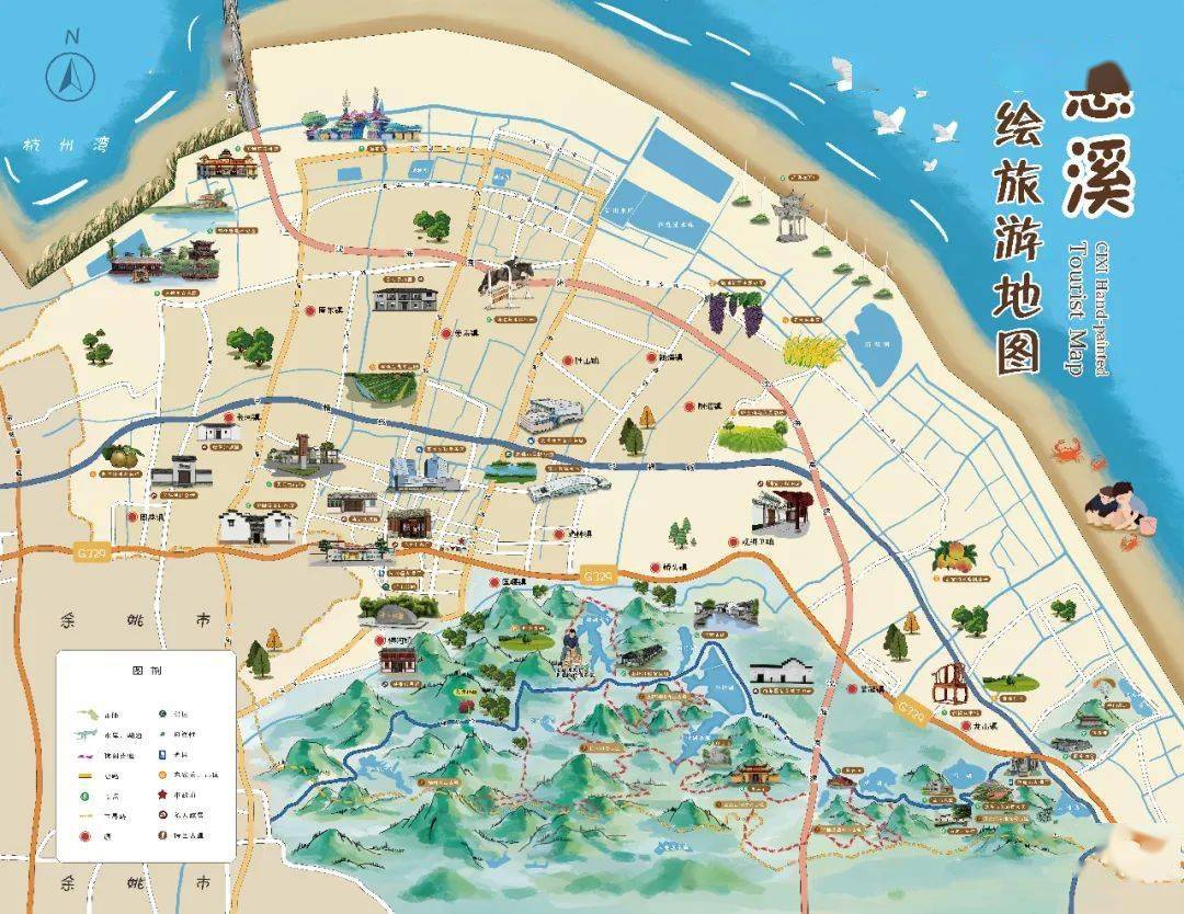 慈溪鸣鹤古镇地图图片