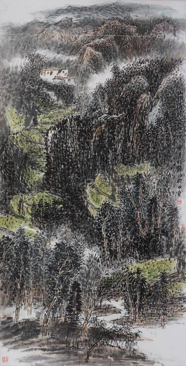 谷朝光(山水)张君法(时代赞歌)寿县文化馆每年在岁末年初举办迎新春书