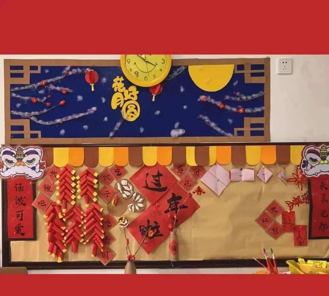 【牛年环创】幼儿园新年环创 | 从大厅到主题墙,牛年环创正当"红",100