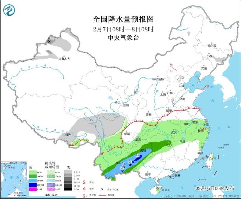 西藏南部地区有大到暴雪 江南华南等地将有明显降雨