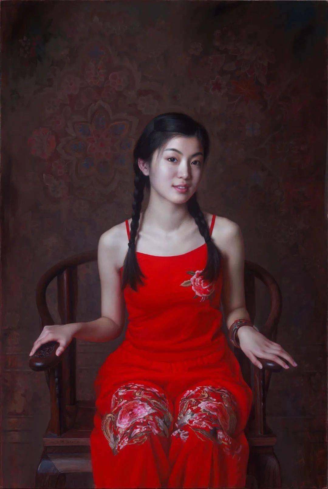 名人名画美女画家安静油画中的美女貌若天仙美到极致