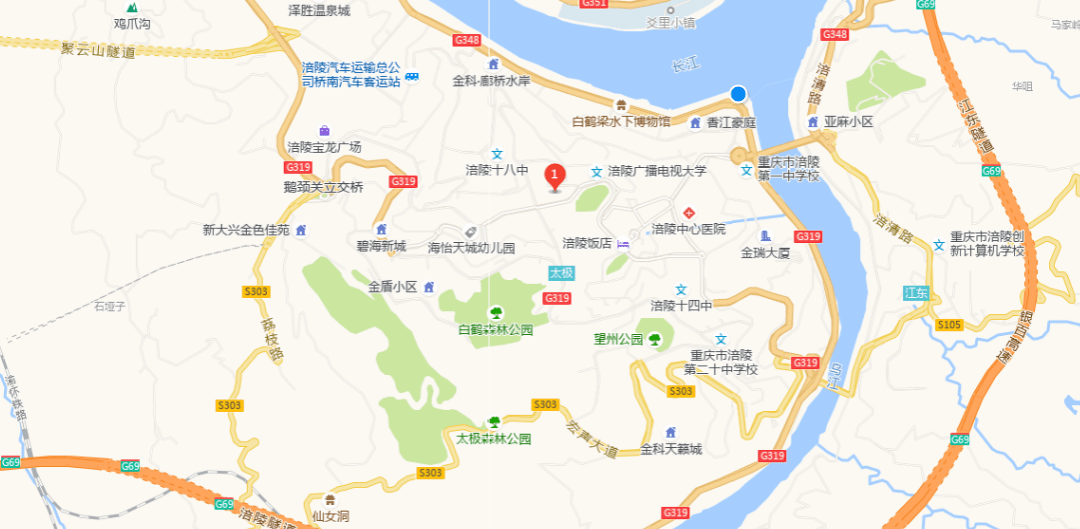 涪陵市区地图高清版图片