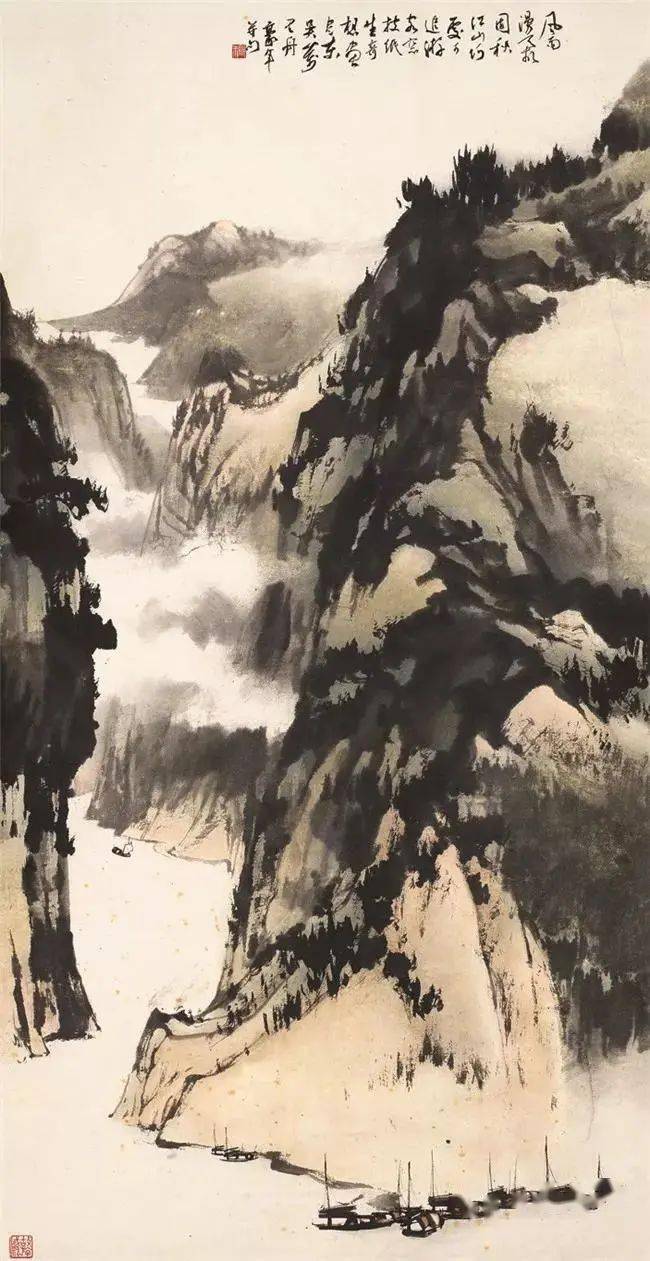 艺术世界隽秀大气台湾画家欧豪年山水画作品选