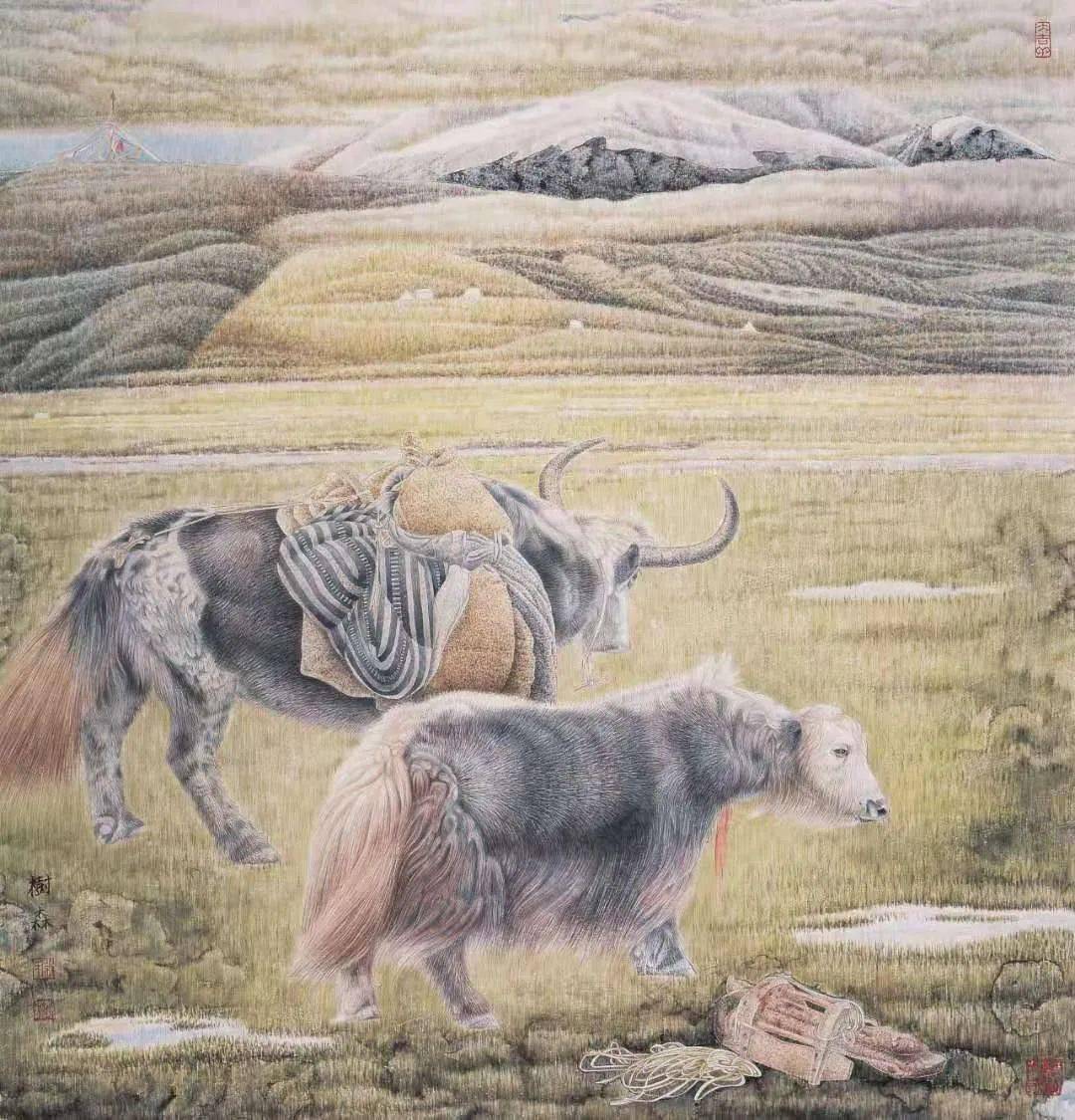 牛年画牛牛气冲天常树森工笔牛作品20幅欣赏
