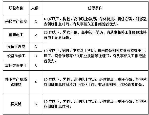天博体育官方网站桐柏兴源矿业无限公司2021年雇用通告(图2)