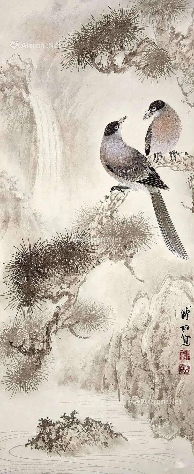 39幅名家花鸟《双栖图》清新淡雅！_搜狐网