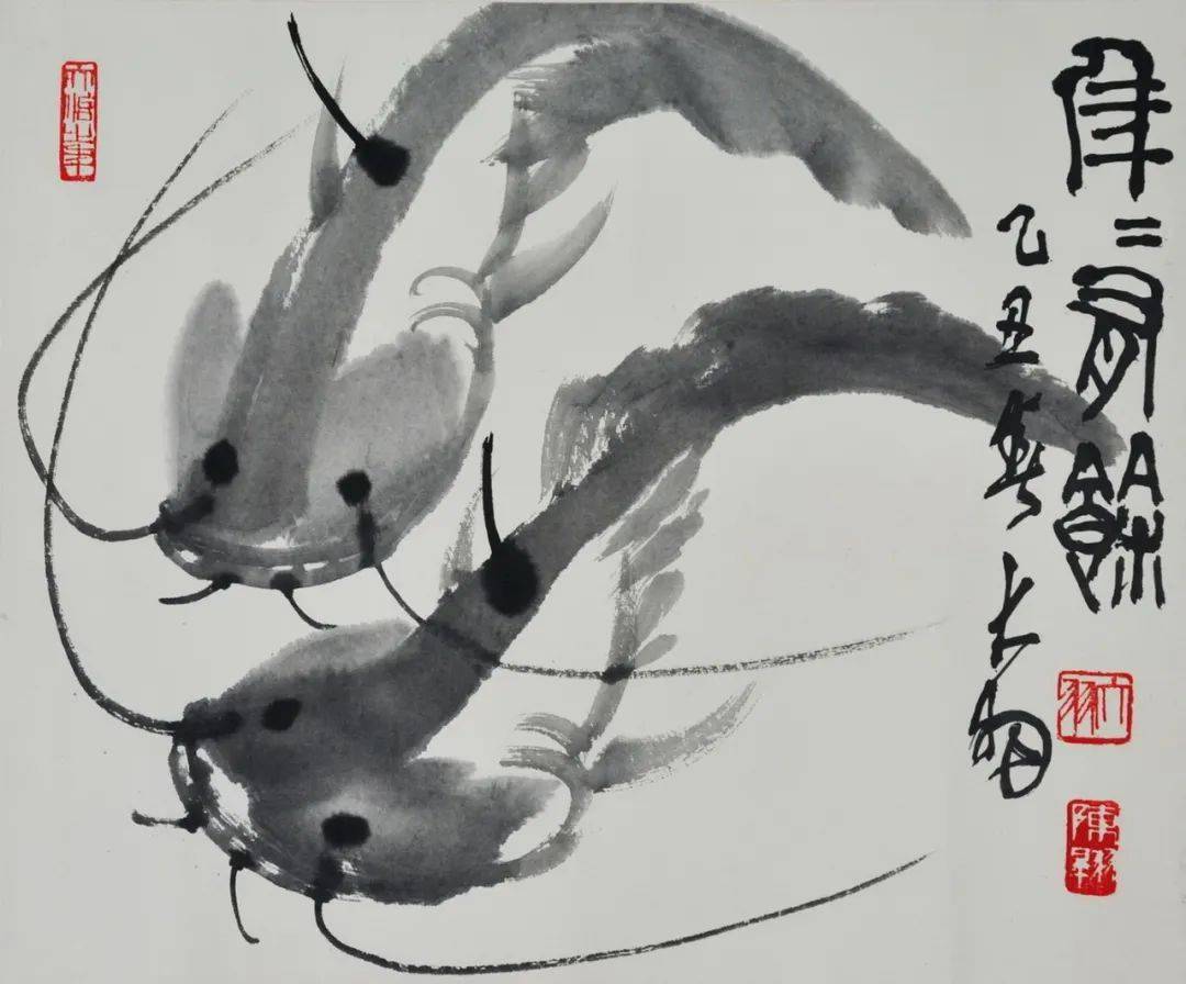 陈大羽画鱼笔墨了得