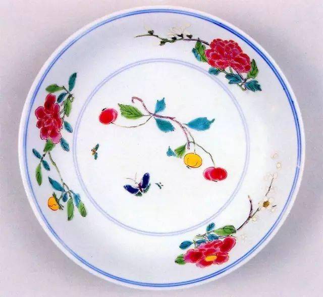 粉彩龍鳳文皿 中国 江西景徳鎮 粉彩 花蝶文碗