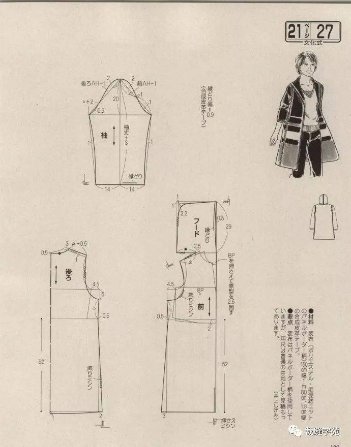 贵妇人女士大衣外套裁剪图