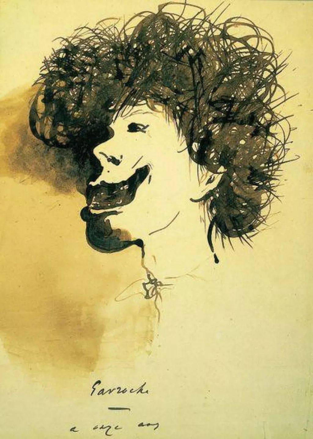 雨果画的流浪儿童据说,雨果常用左手绘画,不看纸面,会在唯灵论降神会