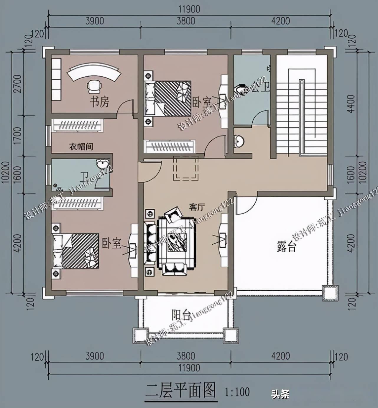 130平米农村房屋设计图图片