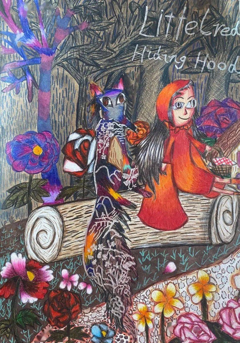 网课回顾 | 用哲学的方式解读小红帽 | 可爱ins风_插画