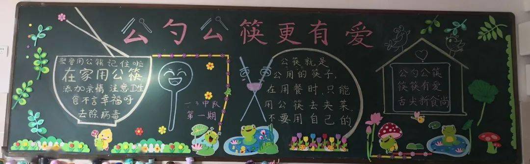 文明用餐筷乐行动陈集小学开展板报评比活动