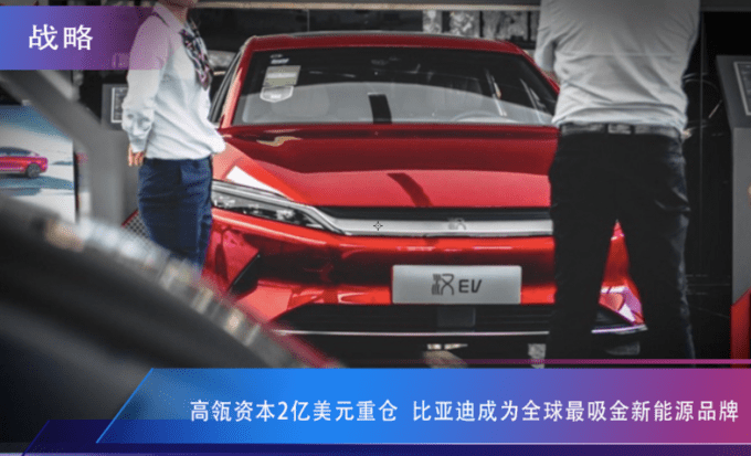 高淳资本有2亿美元的重仓。比亚迪已成为全球最具吸引力的新能源品牌