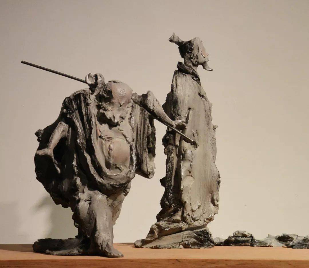 刘其琛雕塑作品笔墨的变化写意的精神