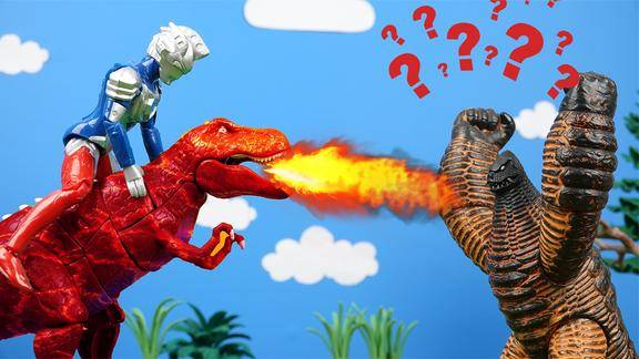 霸王龙吃了喷火辣椒奥特曼和怪兽都不敢靠近他