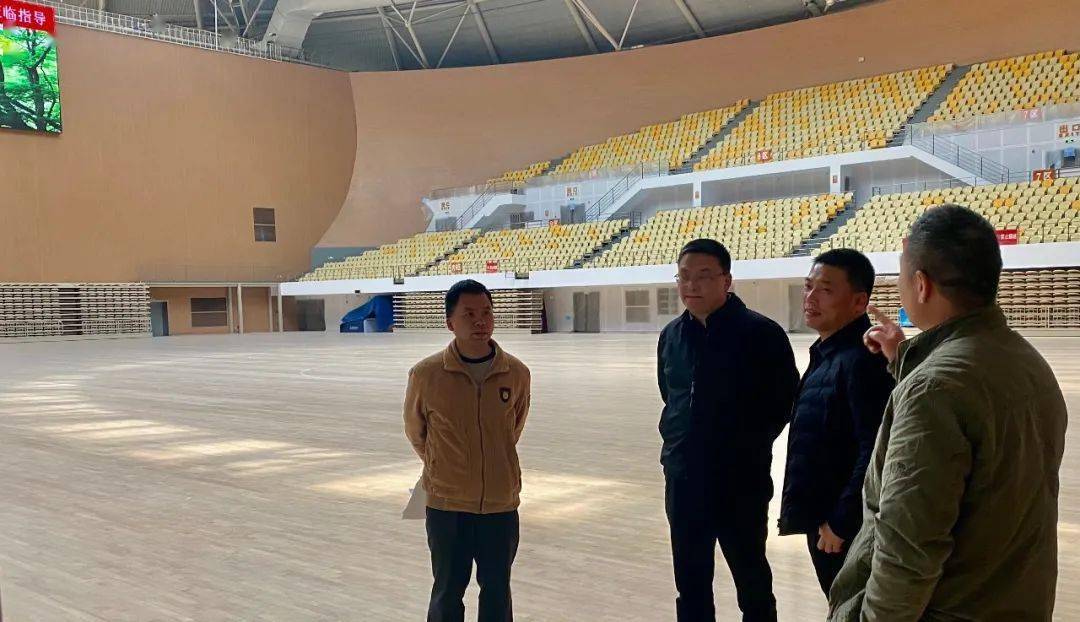 汪劲浩一行实地调研了亚运会棒垒球体育文化中心,市奥体中心体育馆