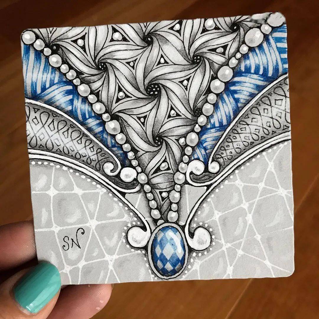 手绘好看的禅绕画禅绕画的独特之美