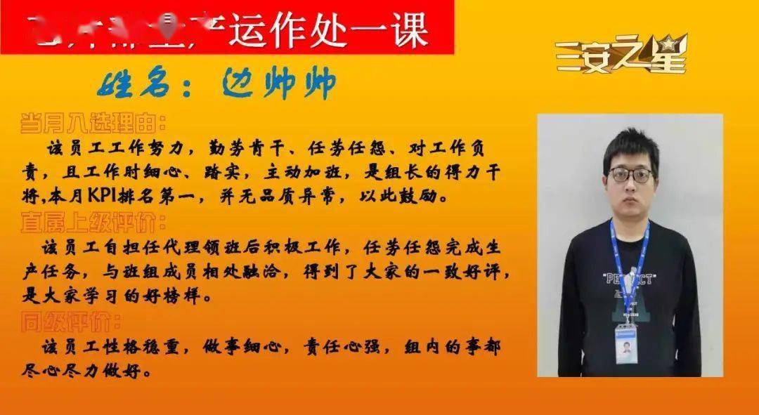 【榜样的力量】2021年1月份三安之星