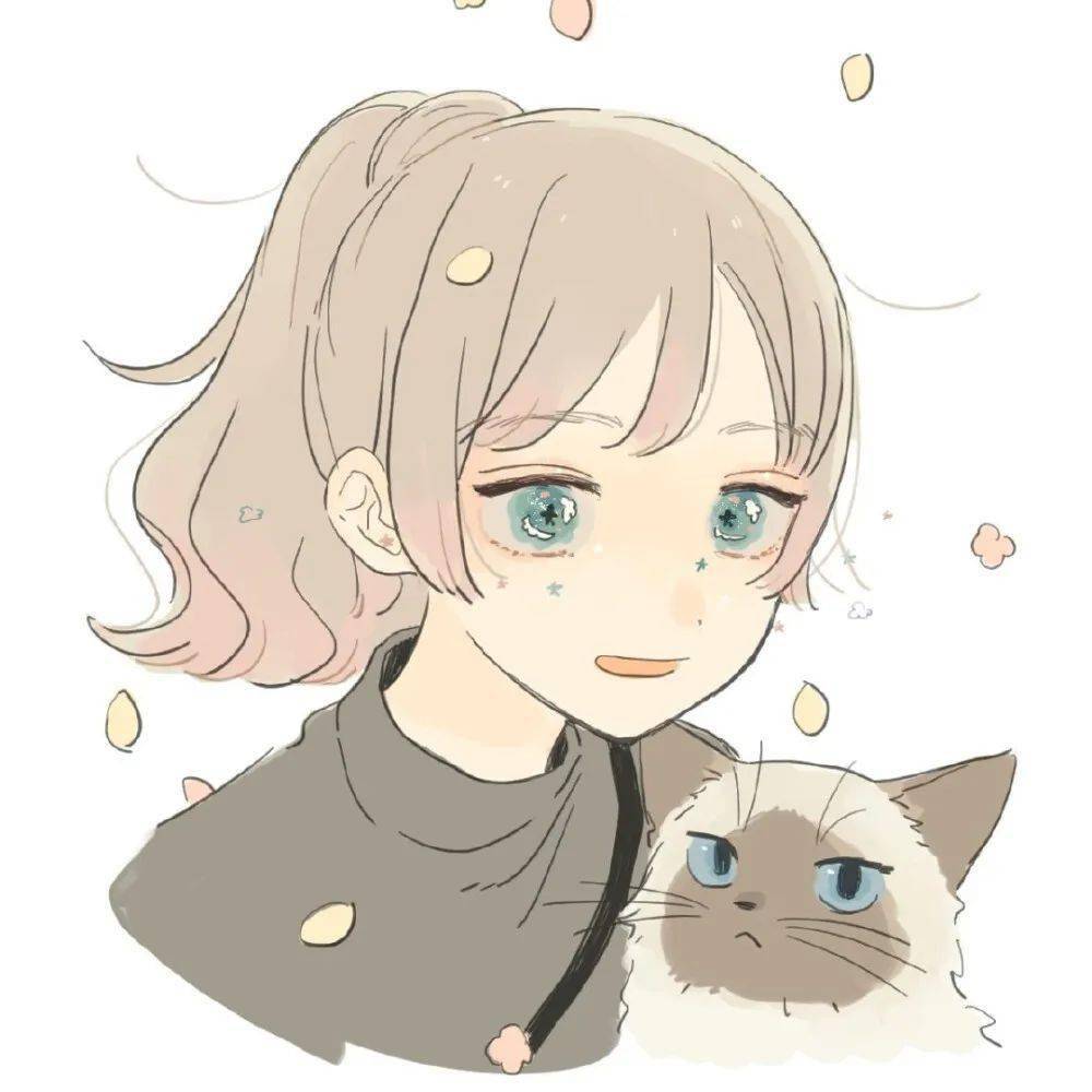 67动漫女生配色清新素雅