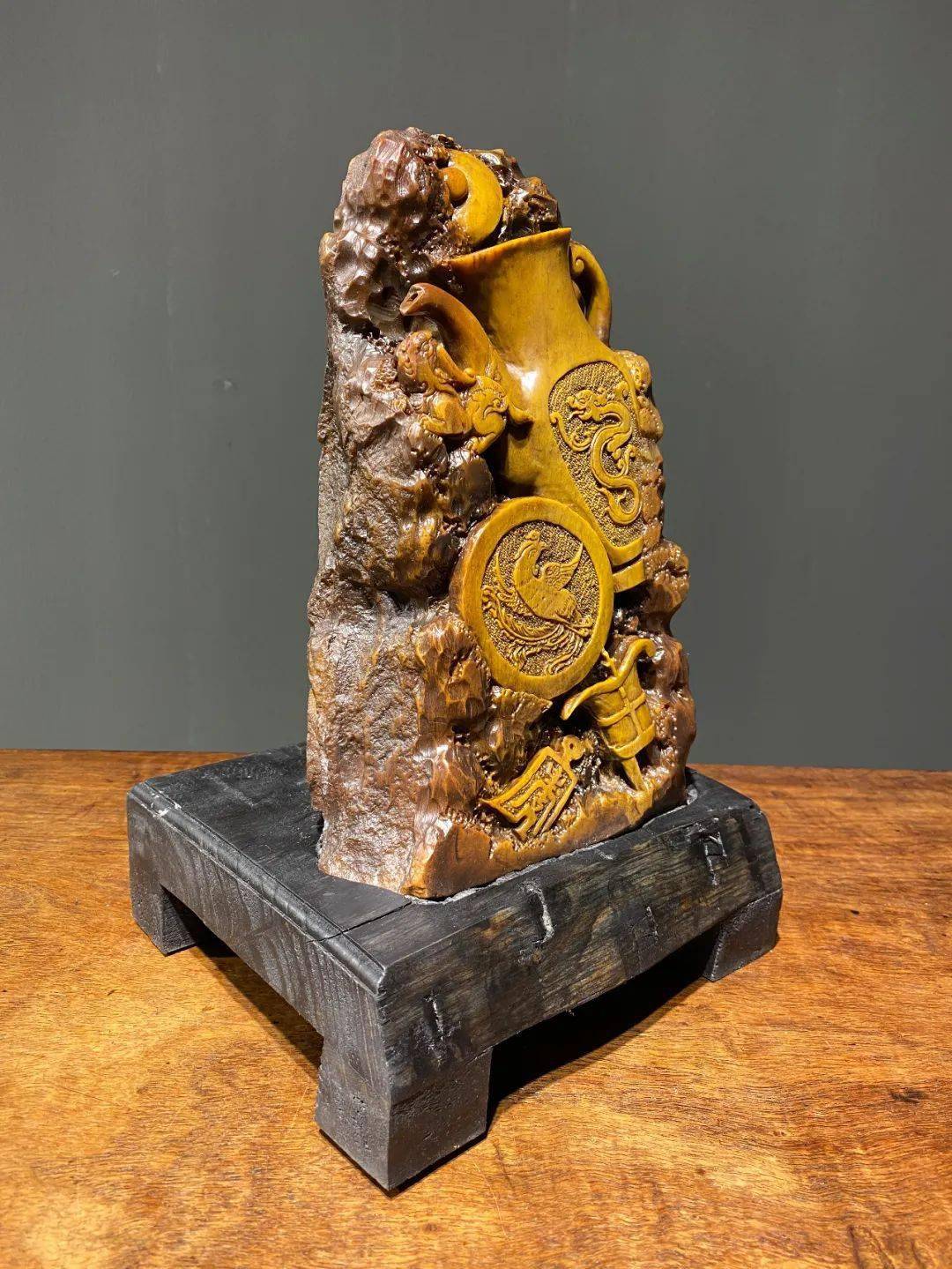 用之美博古汇萃招财进宝▎寓意吉祥的田黄雕刻玉牌