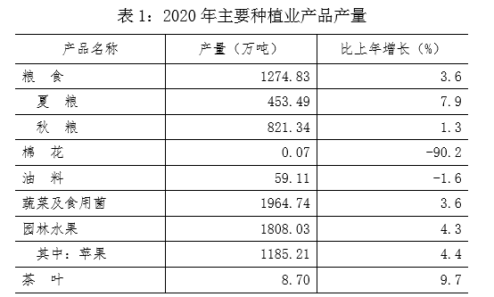 2020陕西人口GDP表格