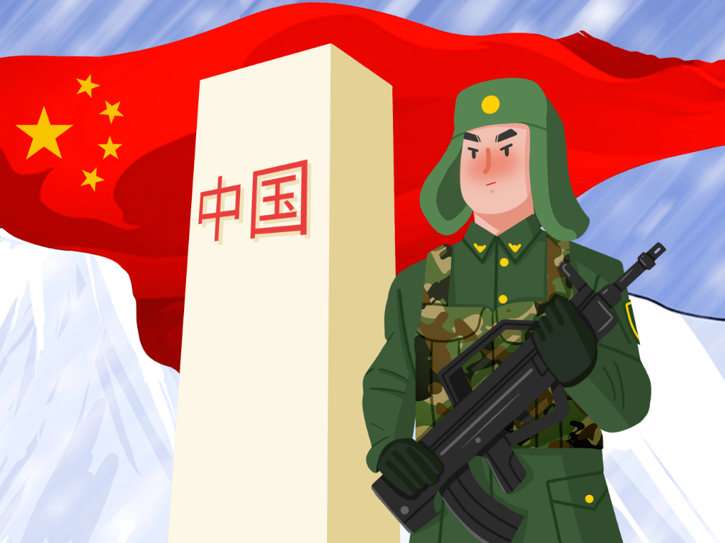 保家卫国卡通图片