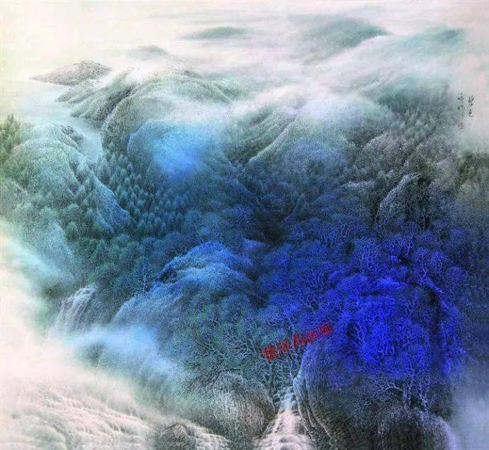 冯一鸣 泼彩工笔山水画欣赏