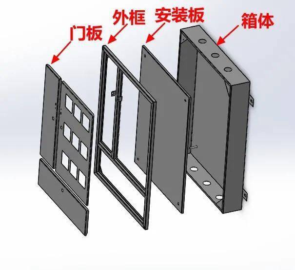 9表电表箱钣金结构图,都学习下!